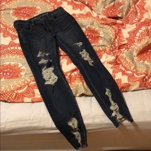 AE super high rise ripped jeggings
